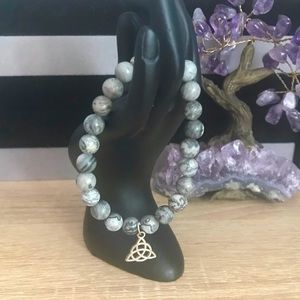 Map Jasper Celtic Knot Bracelet